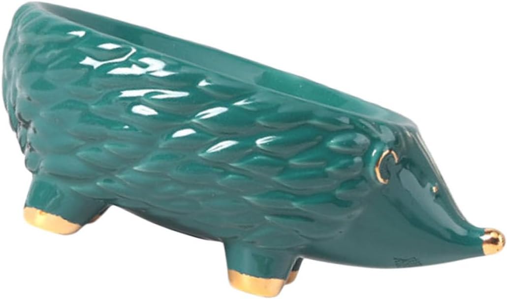 Cute Hedgehog Ceramic Soap Holder for Bathroom and Kitchen