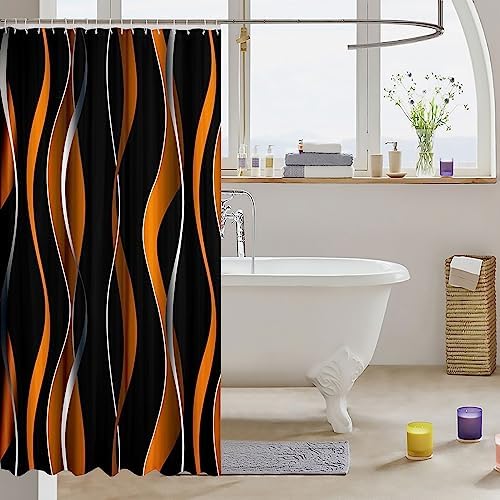 Feelyou Ombre Striped Bath Curtain 72x72