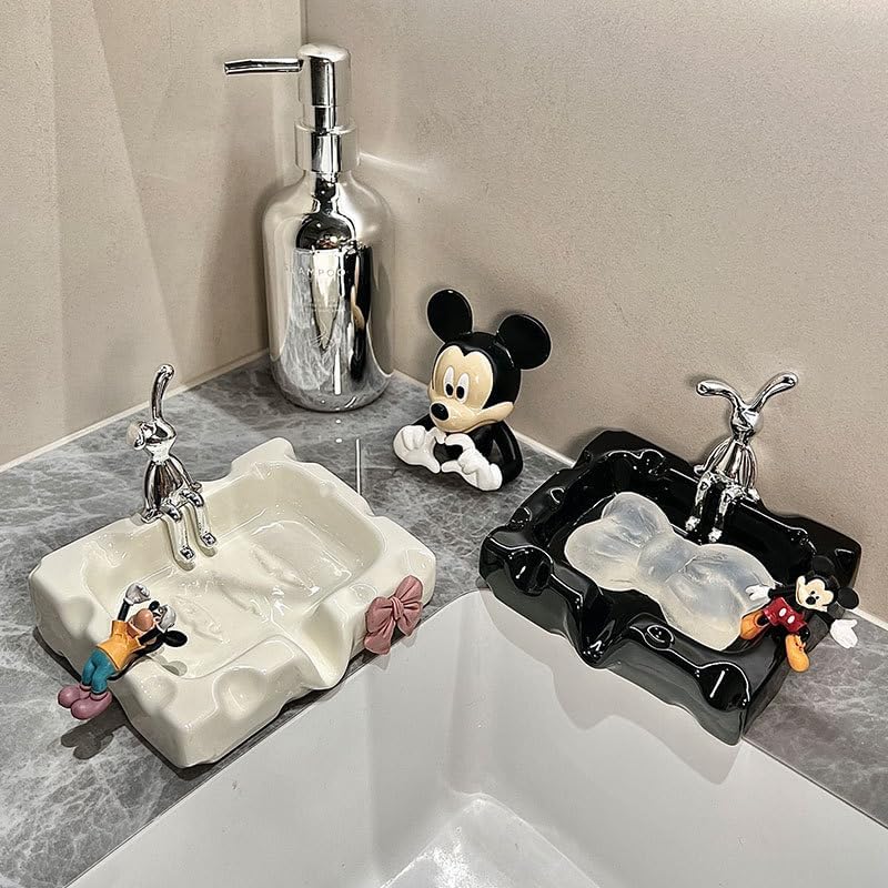 Creative Ceramic Soap Dish with Decorative Figure