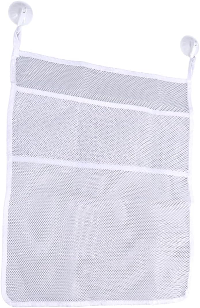 HOOTNEE Multifunctional Mesh Bath Toy Storage Bag with Strong Hooks and Drainage