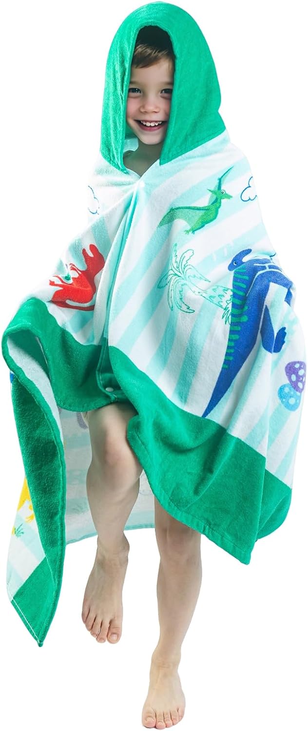 100 Cotton Dinosaur Hooded Towel for Kids