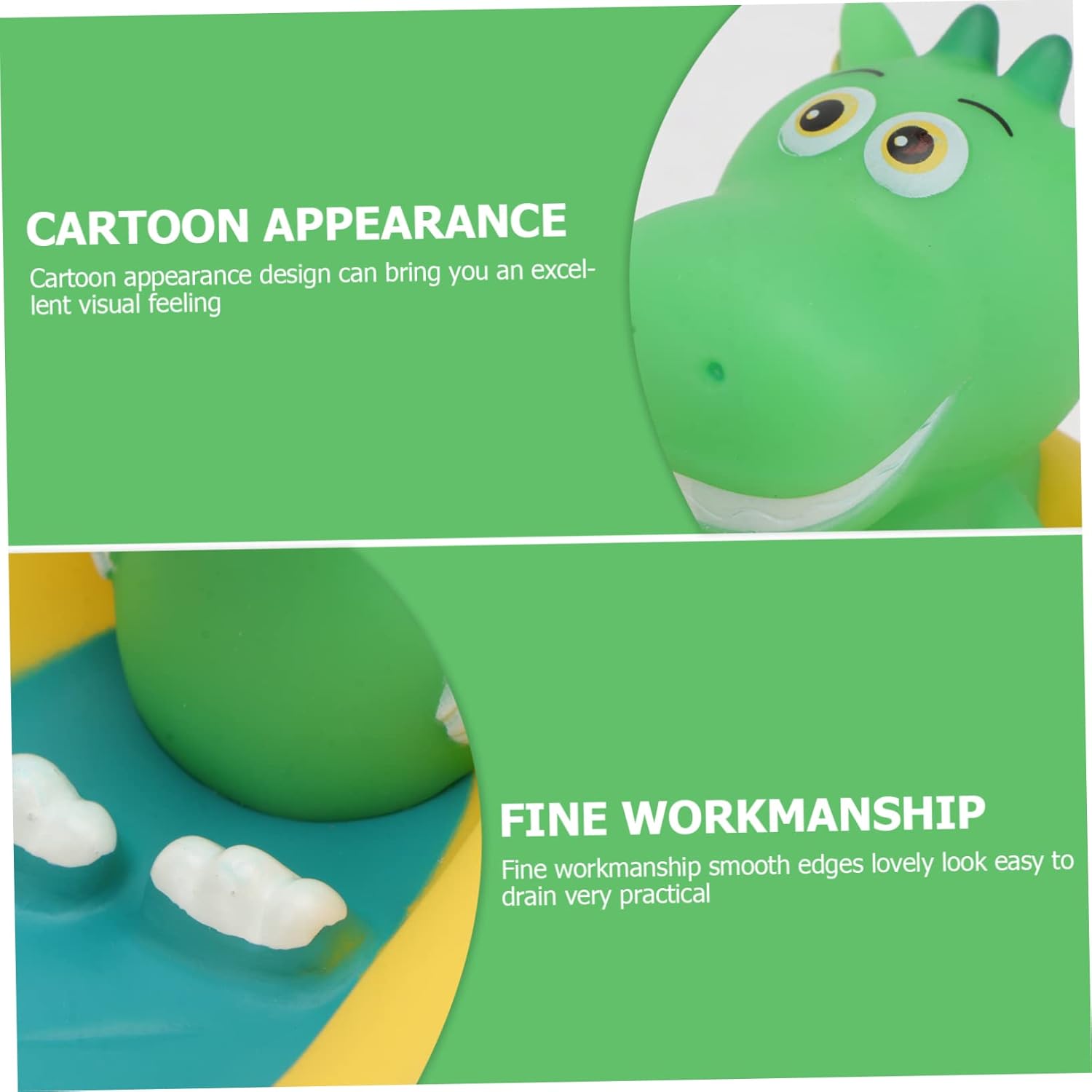 Luxshiny Cartoon Dinosaur Soap Holder with Drain for Bathroom