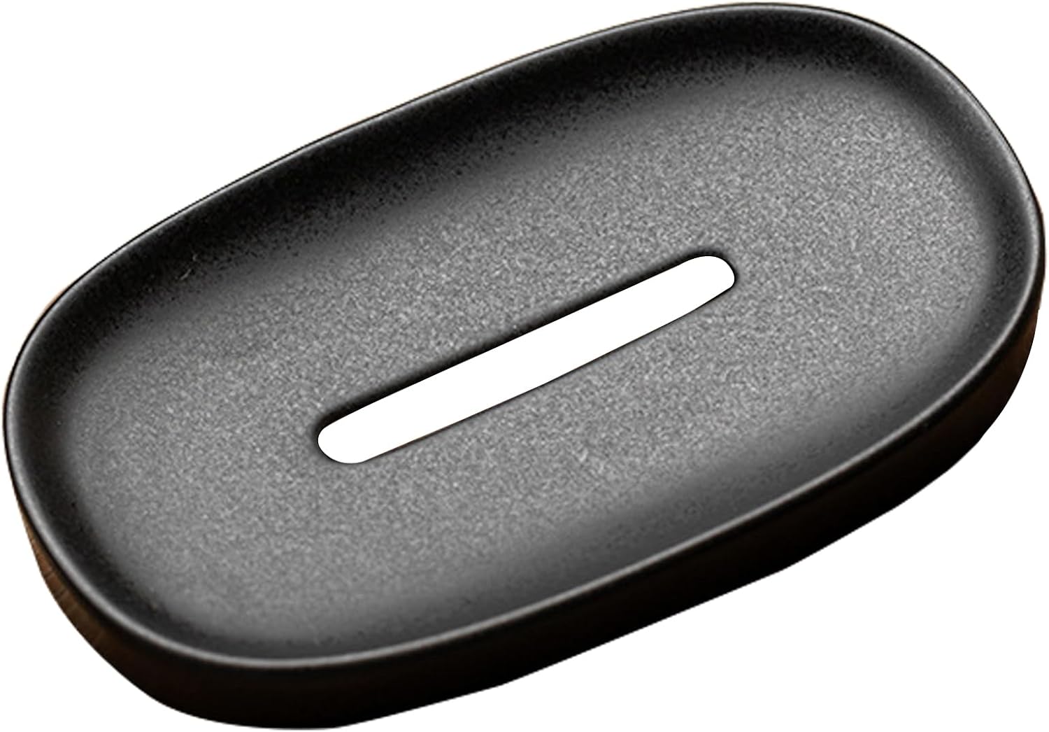 Ceramic Soap Dish with Drain and Easy Cleaning