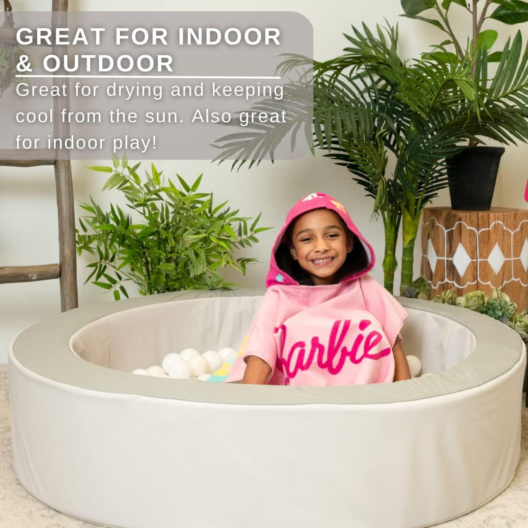 Franco Barbie Hooded Towel Poncho 24x22 Large
