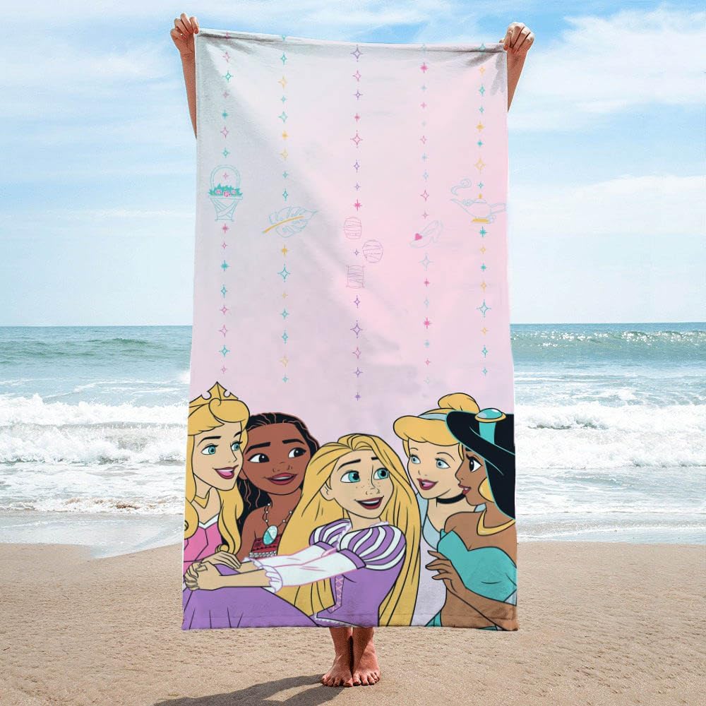 Jay Franco Disney Princess Kids Bath Towel - 28x58 Inch 100 Cotton