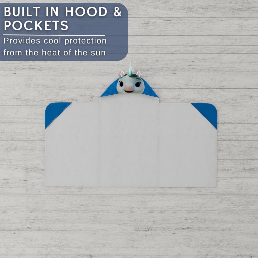 Franco DreamWorks Not Quite Narwhal Hooded Bath Towel 24x50 Inch