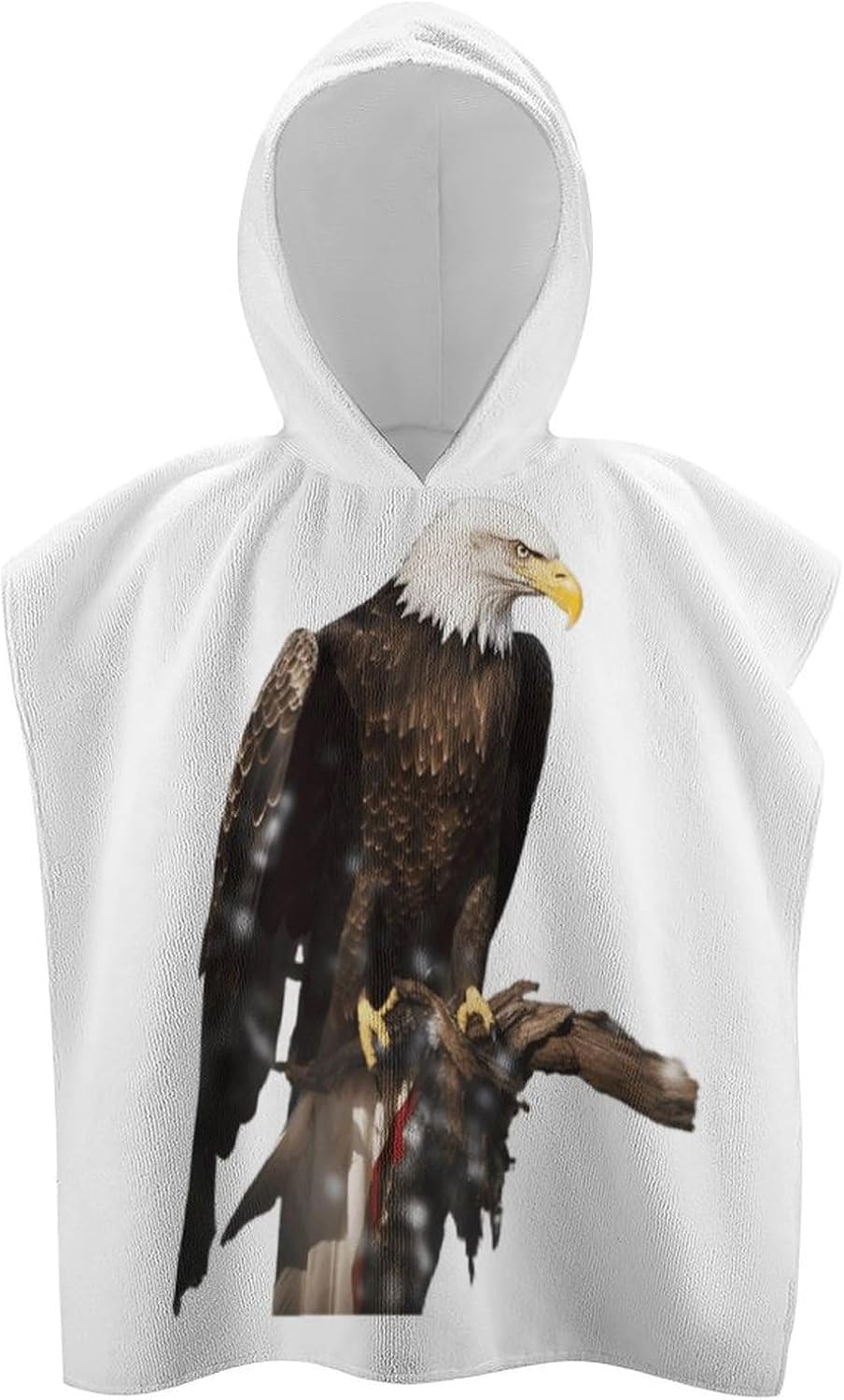 Eagle Print Kids Hooded Beach Towel
