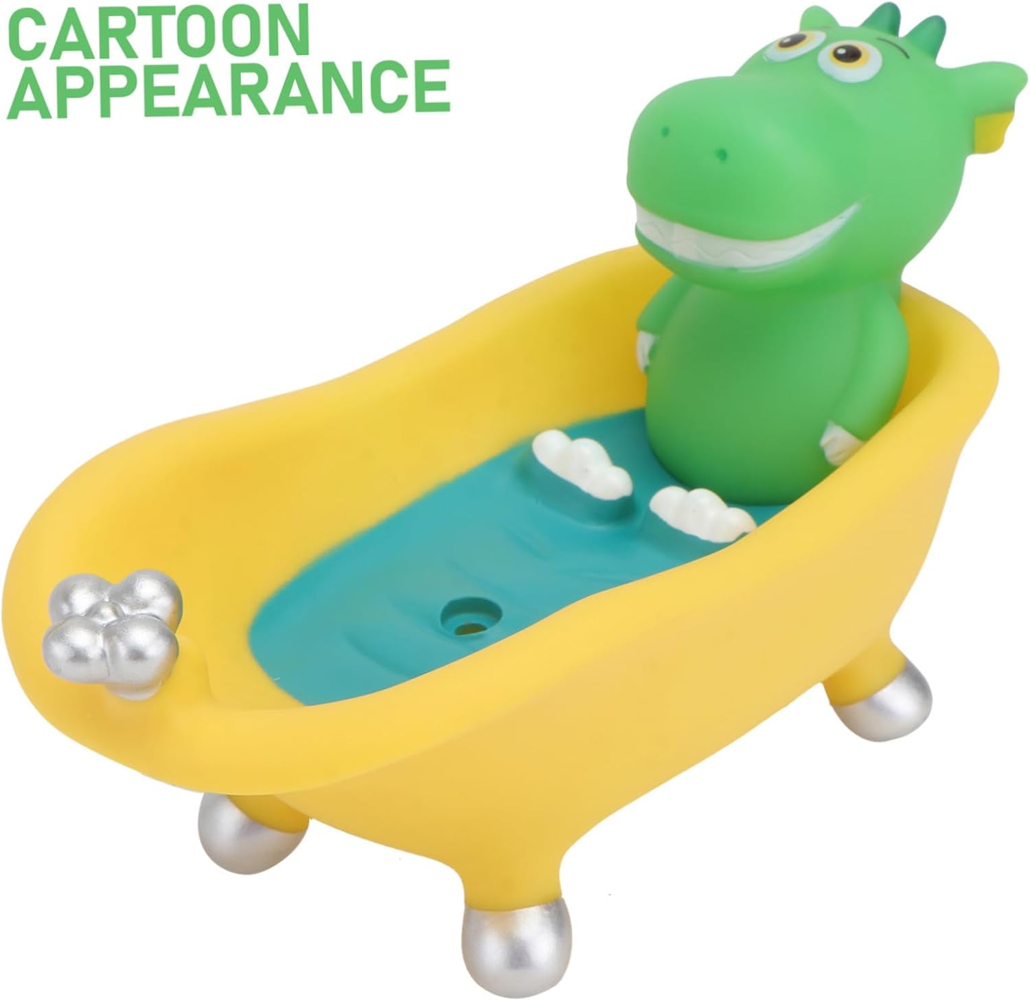 PRETYZOOM Cartoon Dinosaur Soap Holder with Drainage System