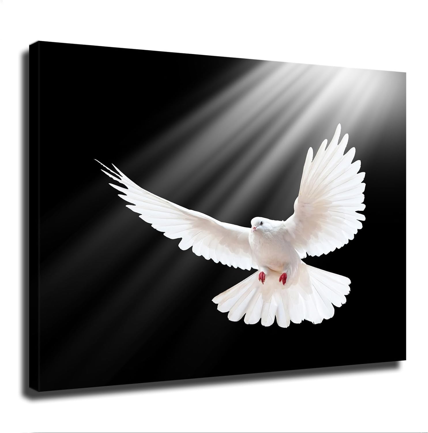 White Dove Holy Spirit Canvas Wall Art Poster Print