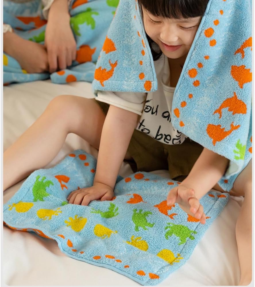 LilRoot Sea Animals Bath Towels Set - 3 Pack