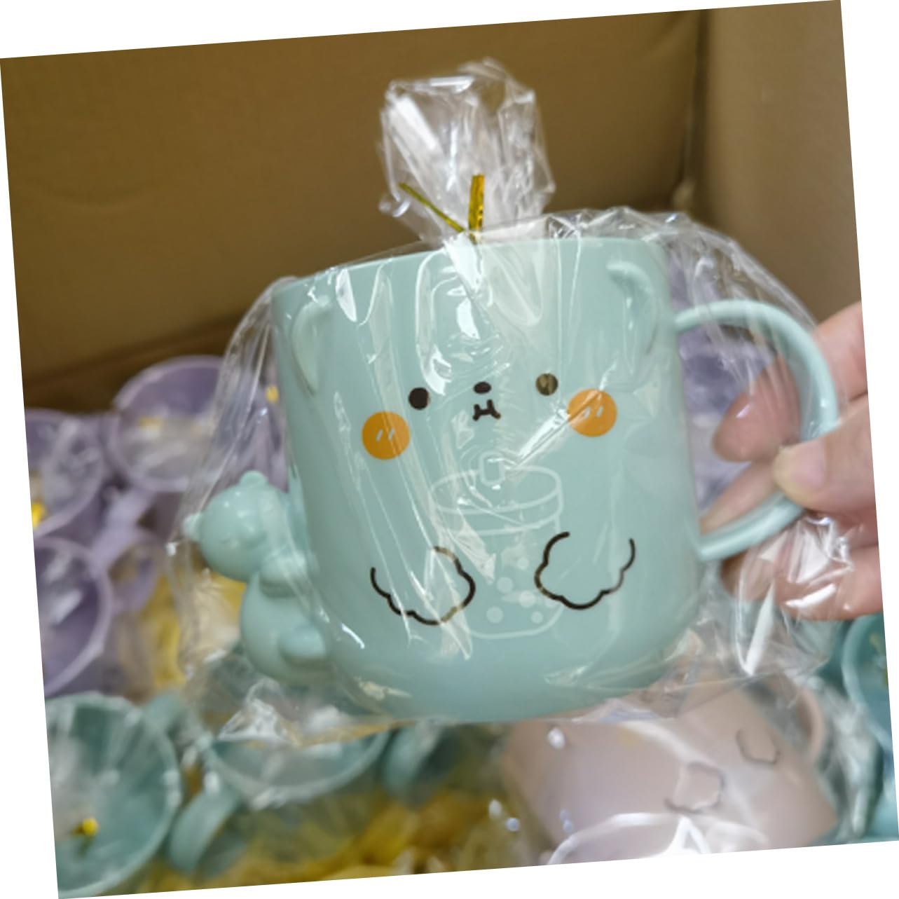 Mobestech Cute Simple Bath Mug for Kids Toothbrush Cup