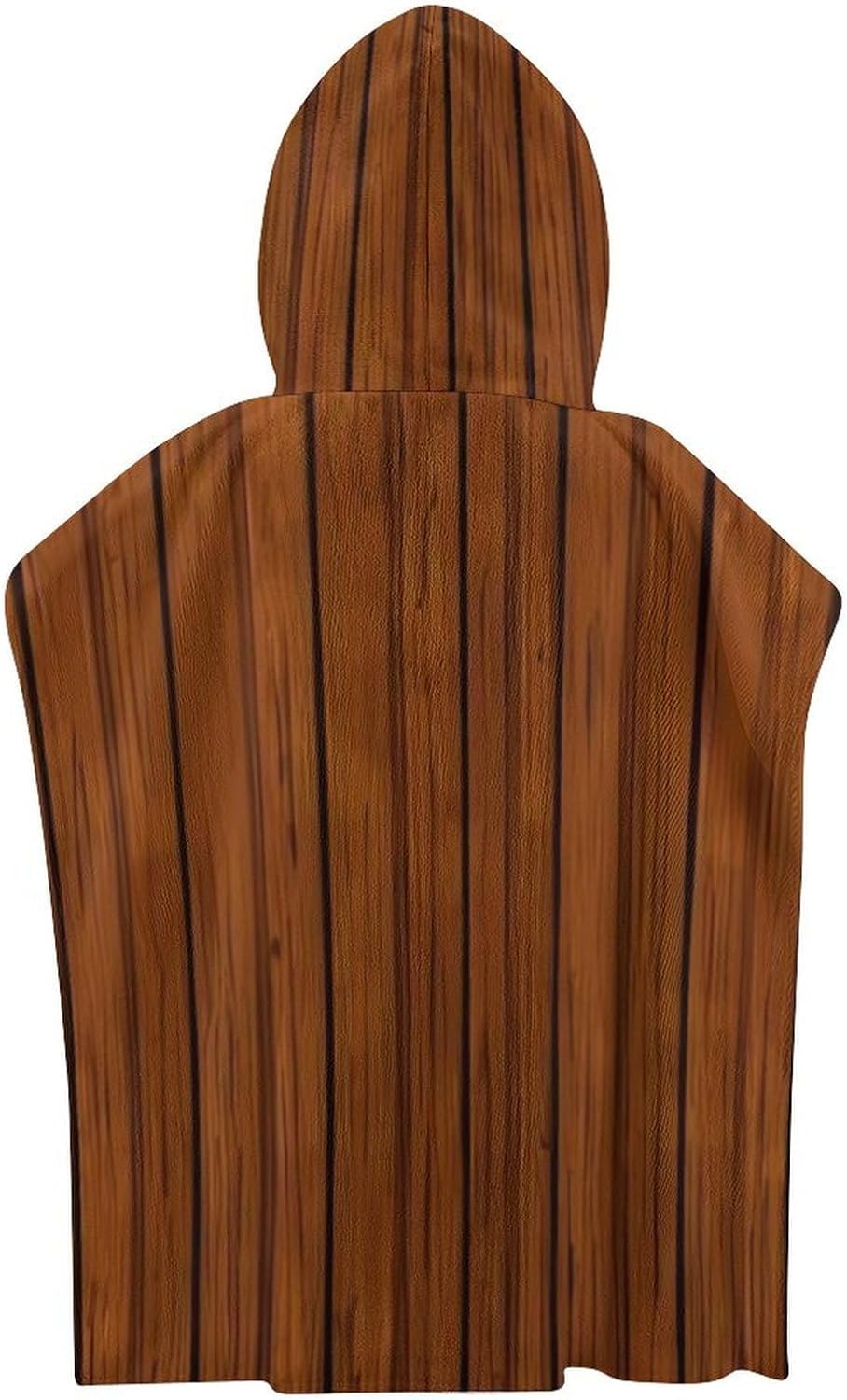 Kids Hooded Beach Towel with Brown Wood Pattern