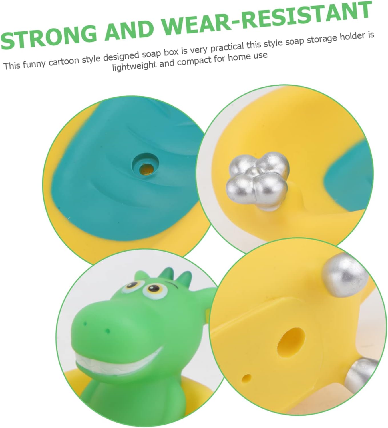 Luxshiny Dinosaur Soap Dish for Kids