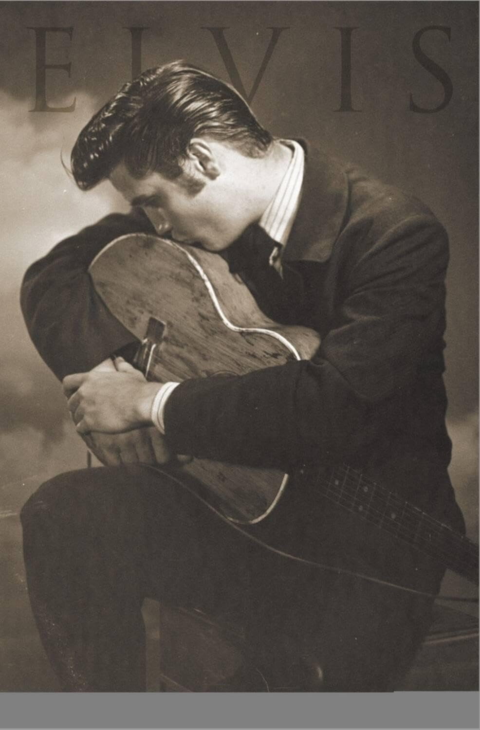 Trends International Elvis Presley Sepia Guitar Wall Poster