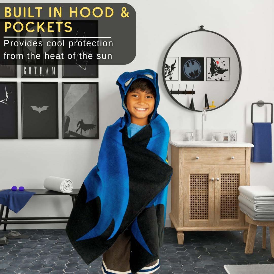 Batman Kids Hooded Bath Towel Wrap 24x50