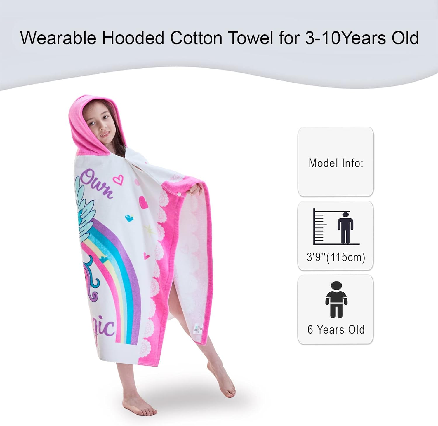 VOOVA MOVAS Kids Towel with Hood 30X50