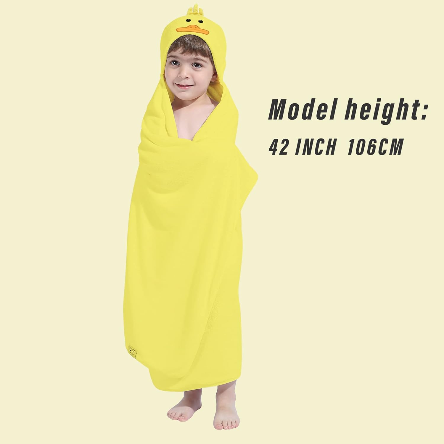 HIPHOP PANDA Hooded Towel for Kids - Bamboo Viscose 30x50 Inch