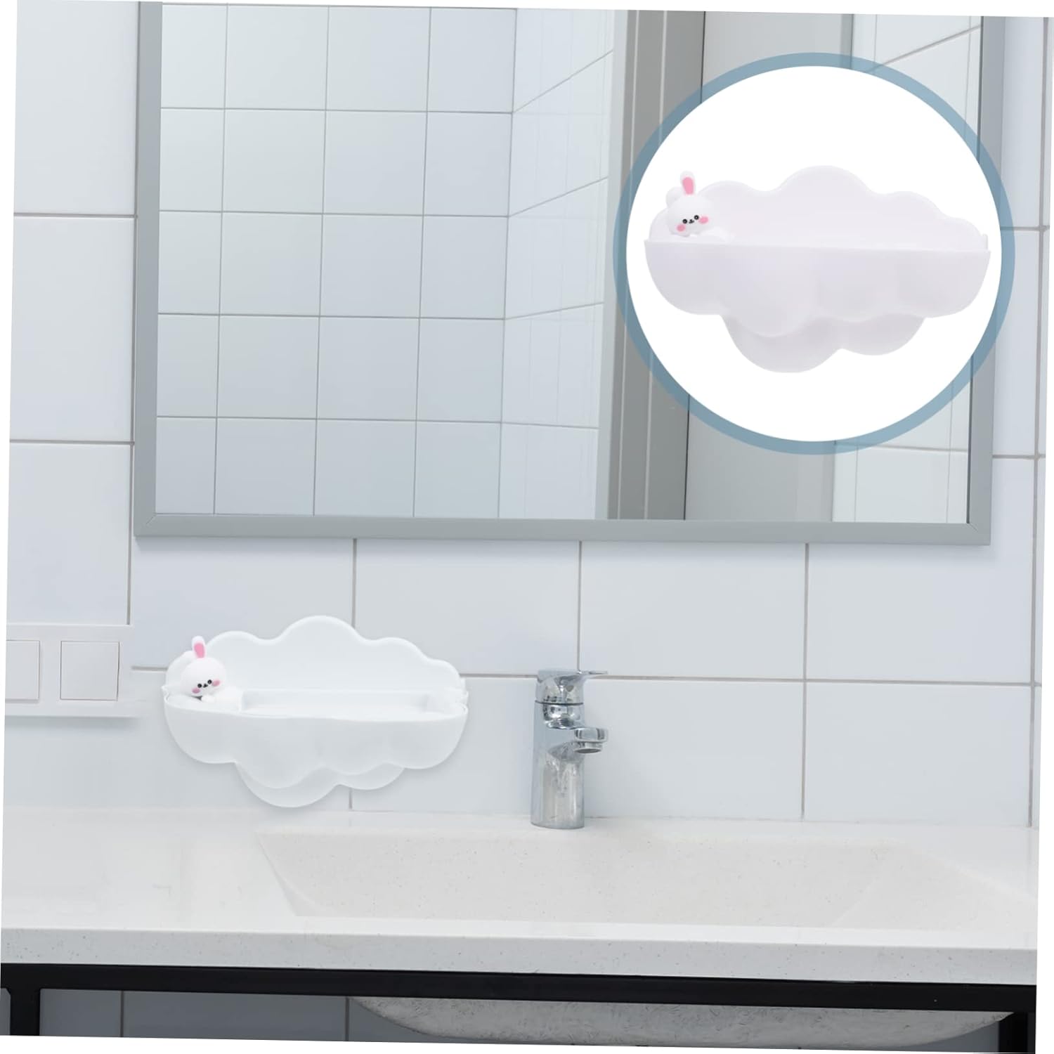 LIFKOME Non-Slip Bath Wall Soap Dish for Boys and Girls