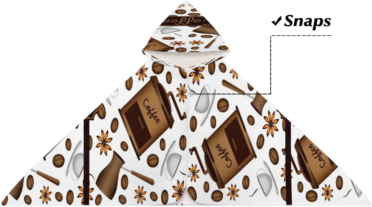 Lakiniss Classic Coffee Themed Kids Bath Towel 24x50 Inch