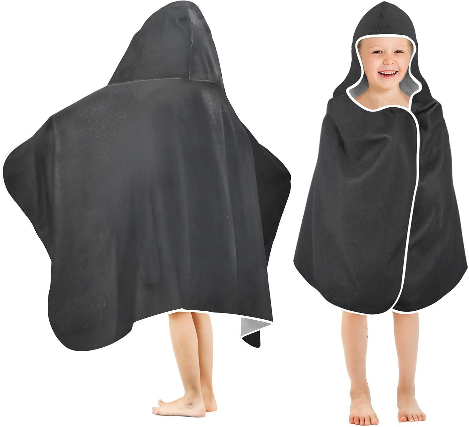 Xigua Abstract Gradient Black Kids Hooded Towel