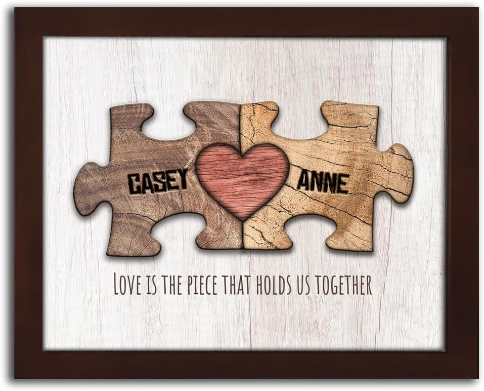 Personal-Prints Love Puzzle Customized Romantic Canvas Art Gift
