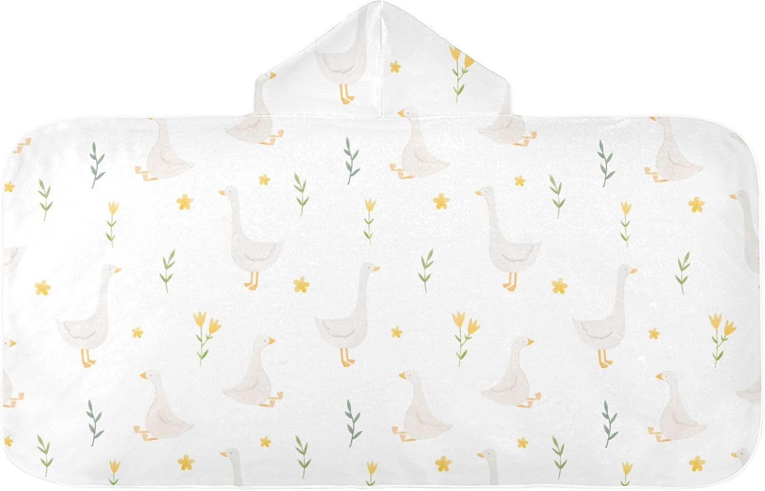 Burbuja Goose Bird Twig Hooded Bath Towel for Kids
