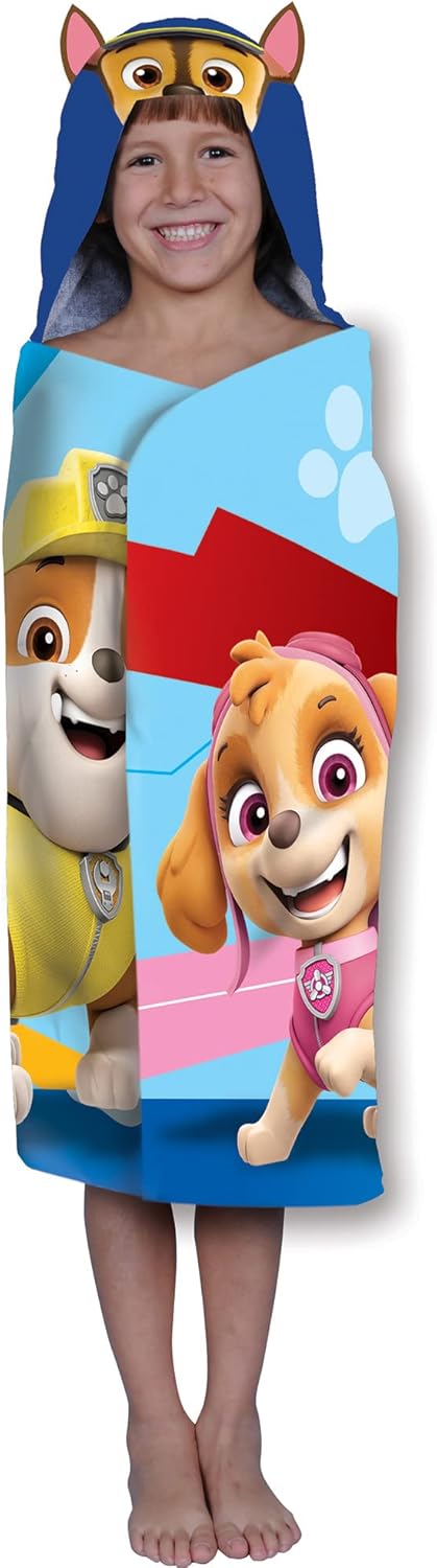 Franco Paw Patrol Hooded Towel and Loofah Set