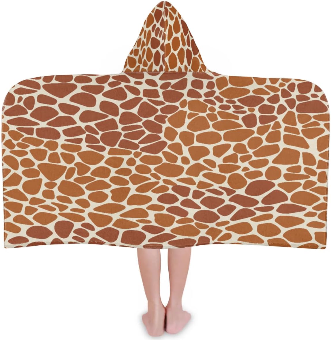 Brown Animal Giraffe Skin Print Kids Bath Towel