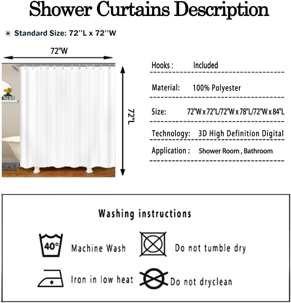 Feelyou Cartoon Capybaras Shower Curtain 72x72 Kids Bathroom Accessory Set