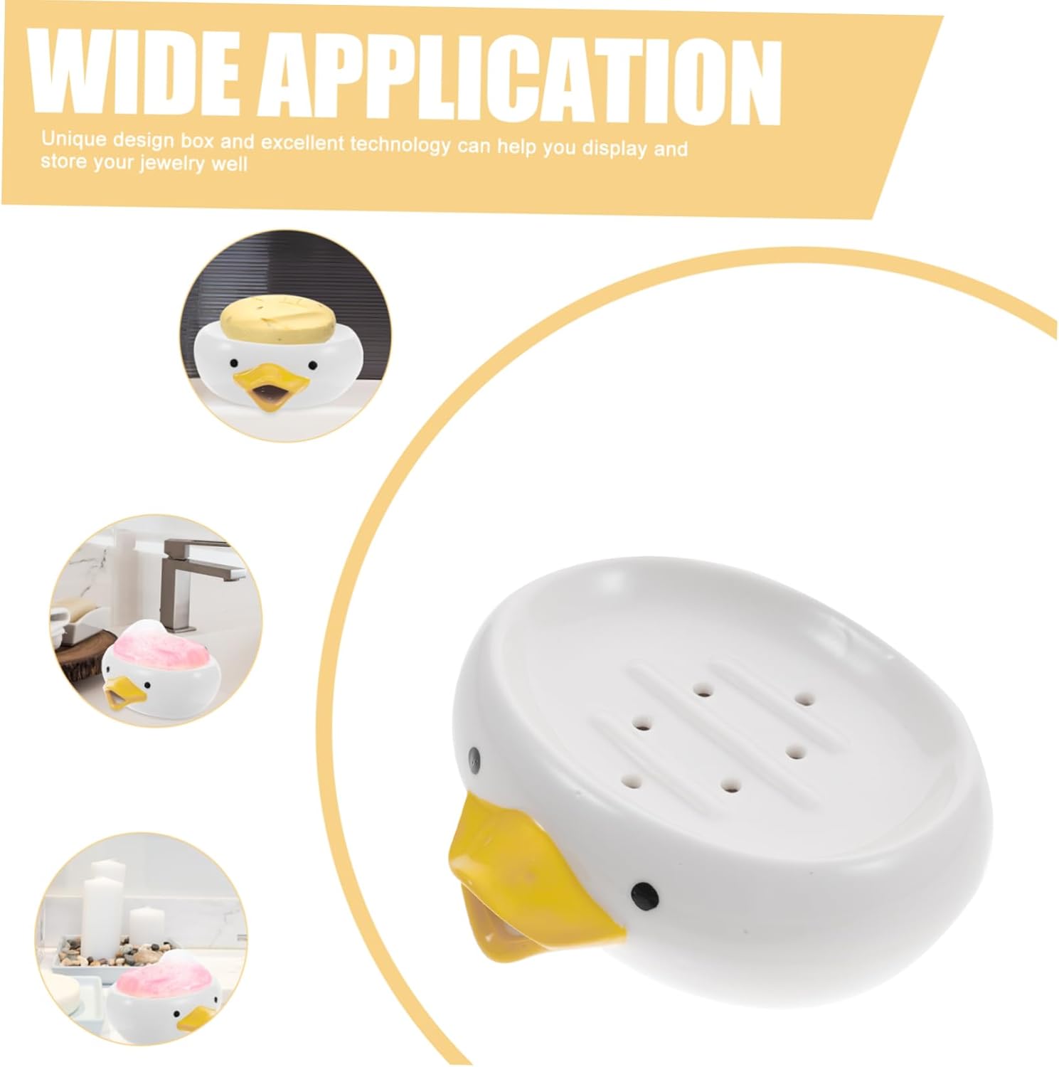 Ciieeo Ceramic Cartoon Soap Dish Adorable Holder