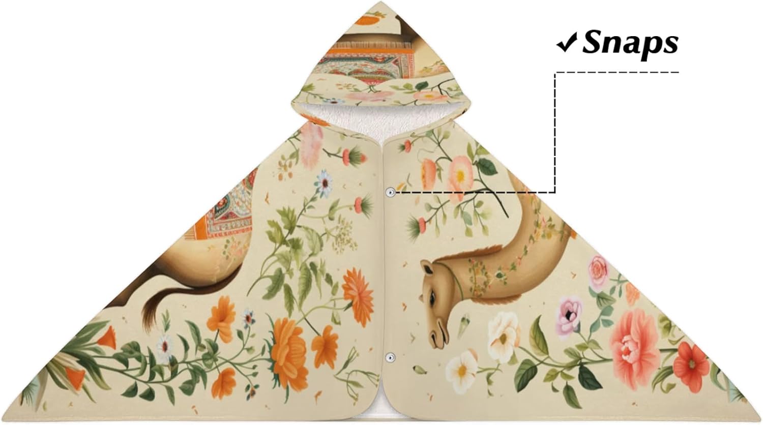 Piolysio Camel Hooded Towels for Kids