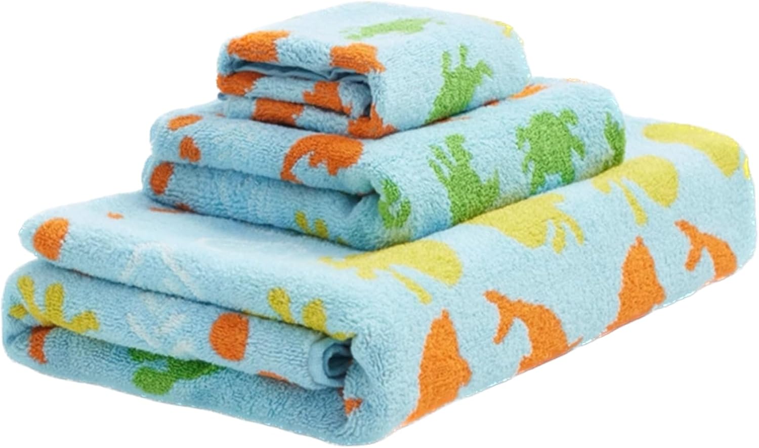 LilRoot Sea Animals Bath Towels Set - 3 Pack