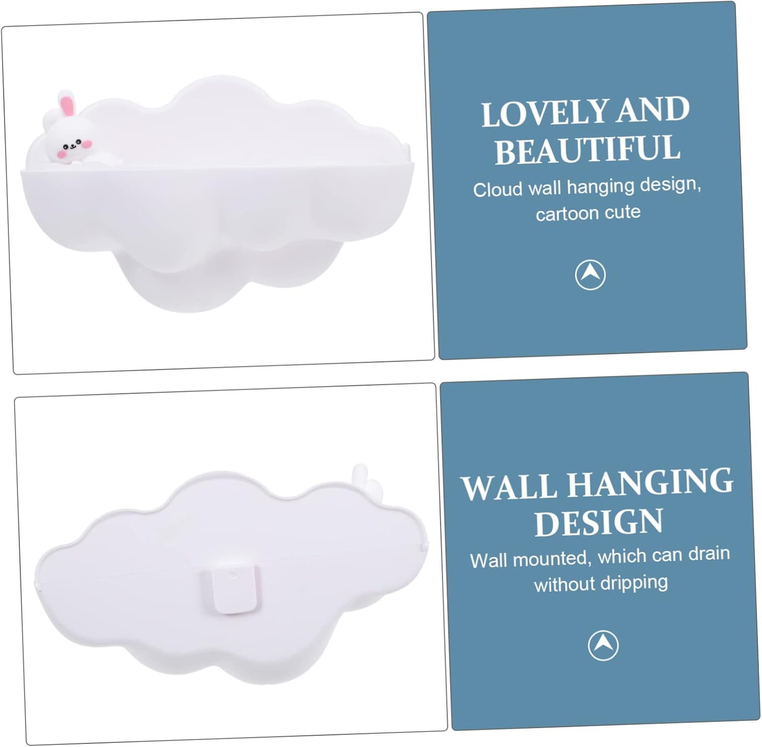 LIFKOME Non-Slip Bath Wall Soap Dish for Boys and Girls