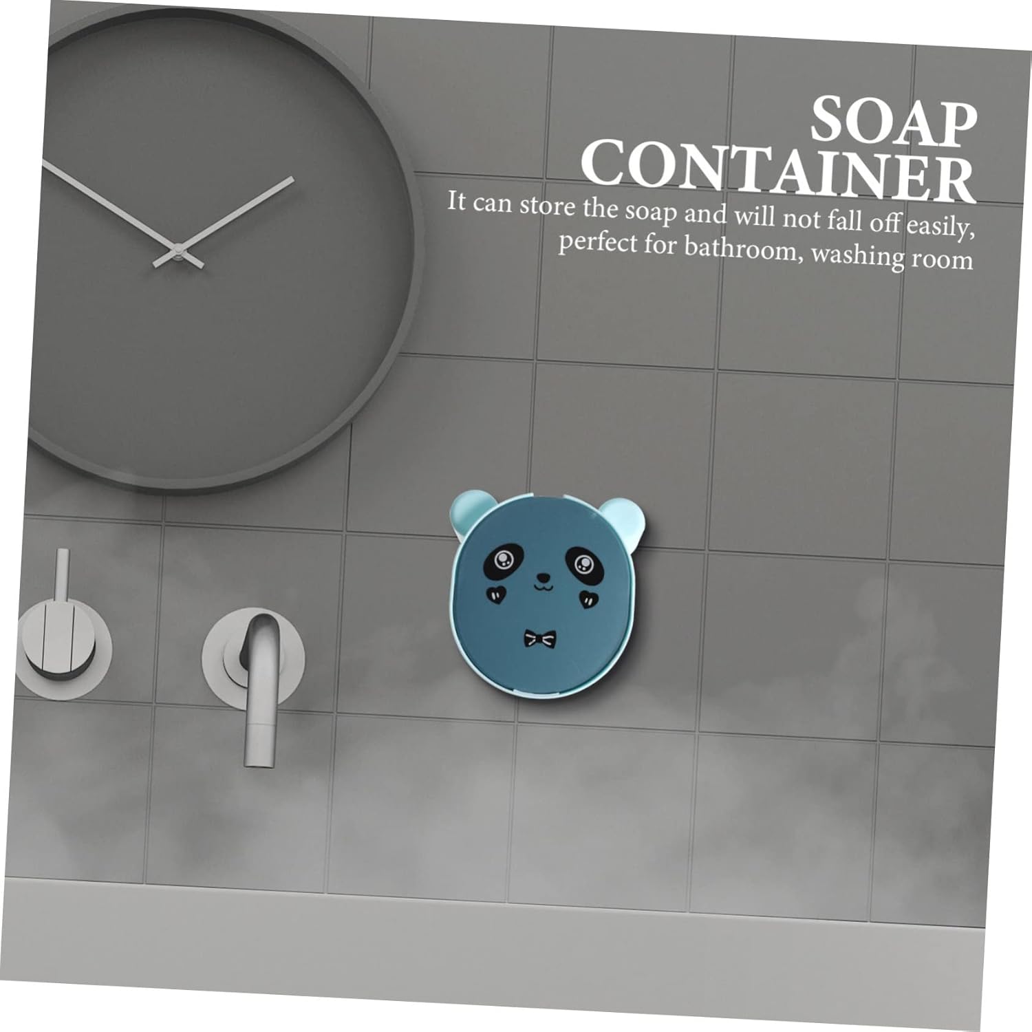 Cabilock Cartoon Soap Holder Wall Mounted with Drain Design