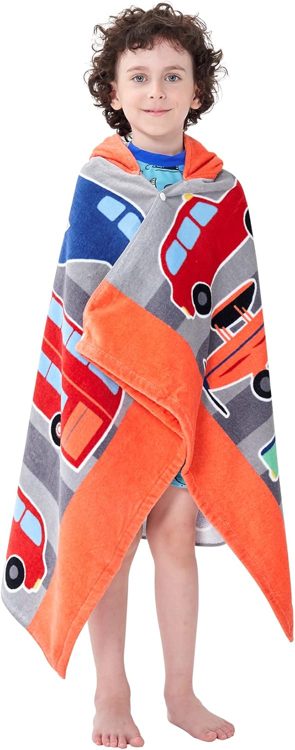 Bavilk Kids Hooded Bath Towel 30x50 Inch Ultra Absorbent