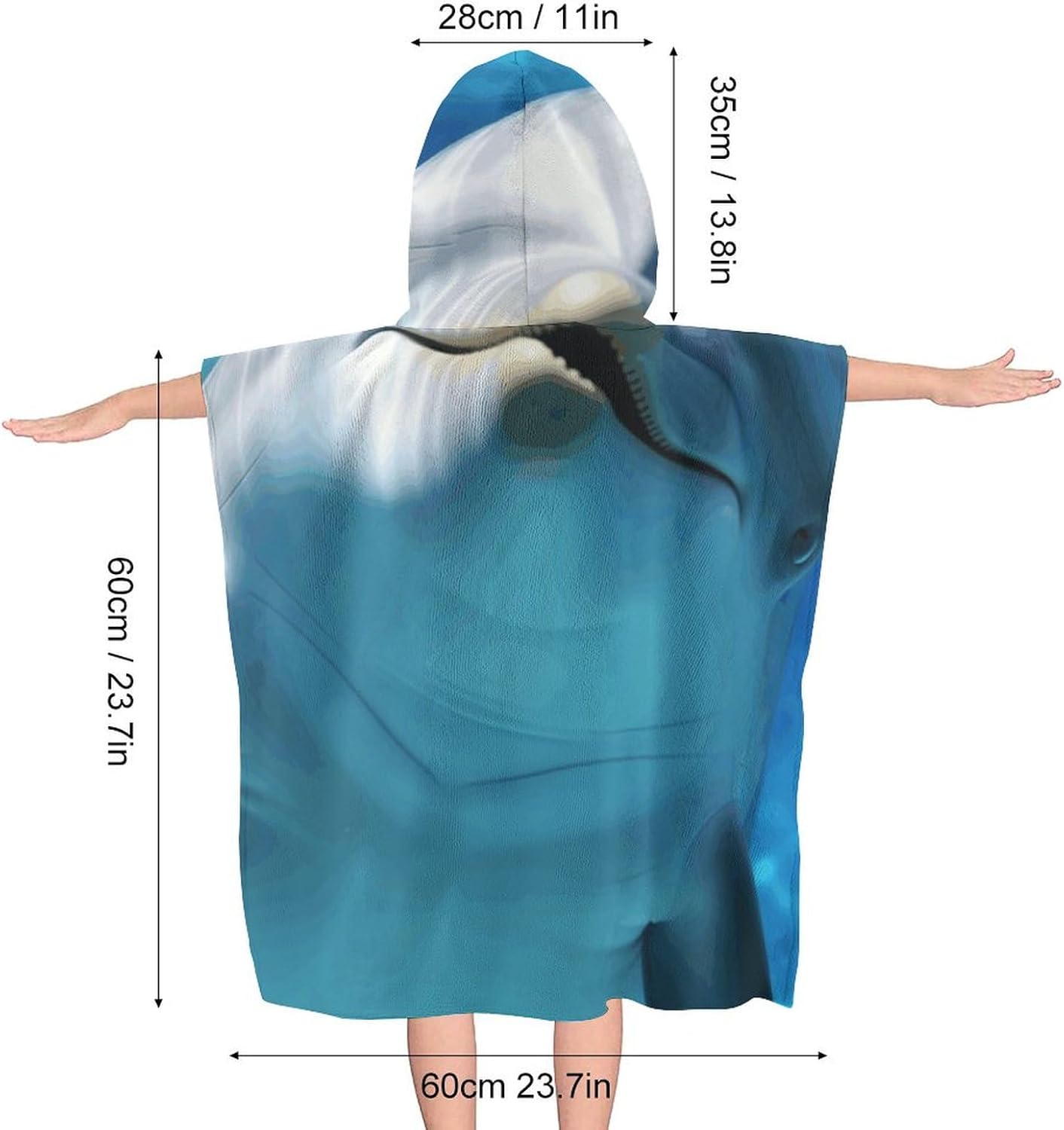 Kids Bath Towel with Dolphin Design