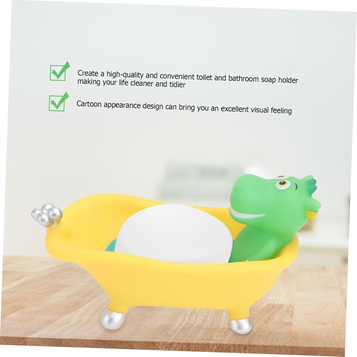 BESTYASH Cartoon Dinosaur Soap Dish for Kids