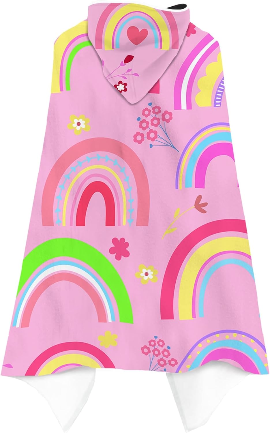 Bonsai Tree Rainbow Hooded Beach Towel for Kids