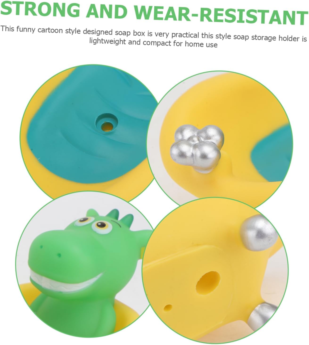 Summer Dinosaur Soap Box Bathtub Shape Holder for Kids