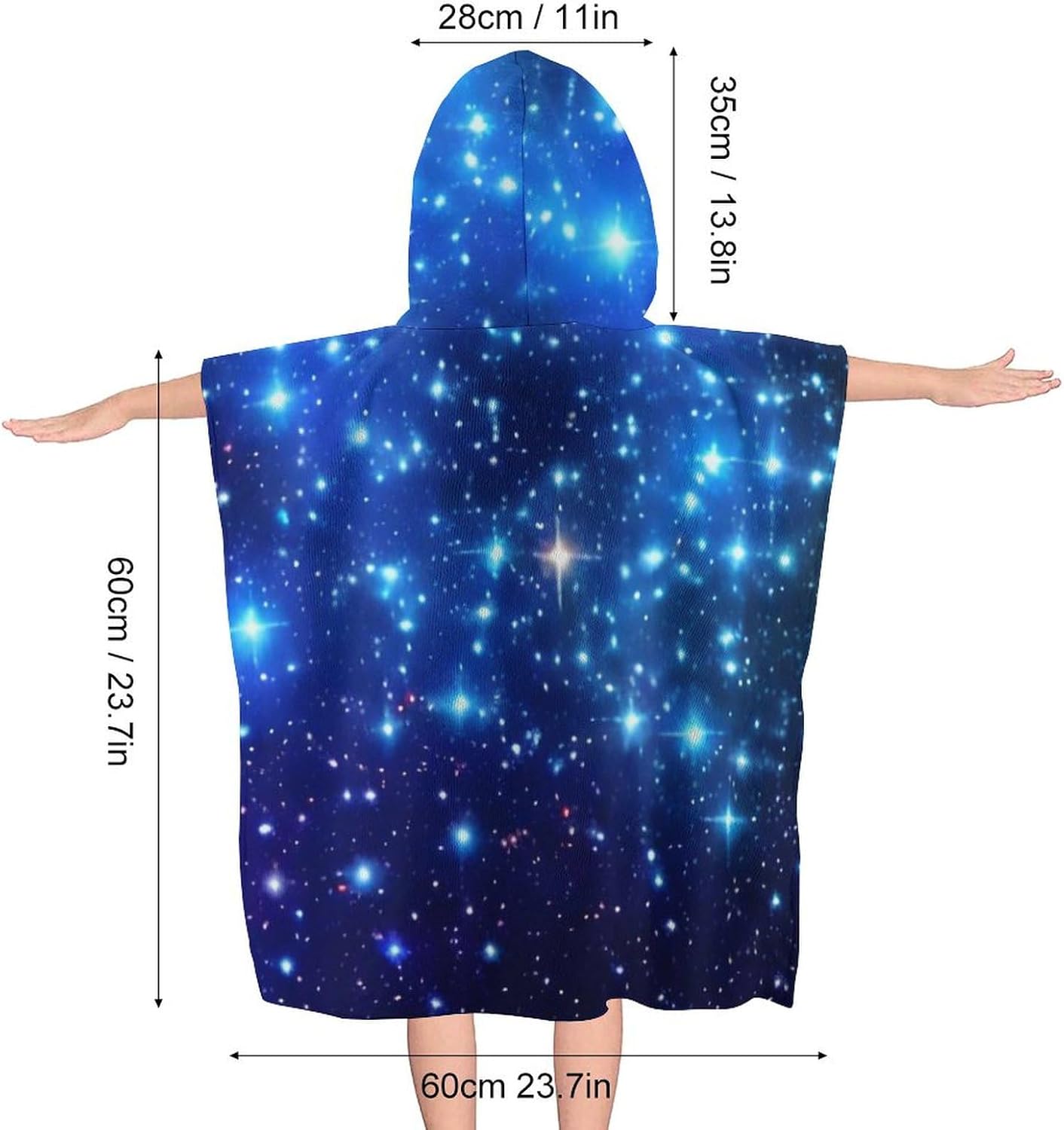 Galaxy Stars Kids Hooded Bath Towel