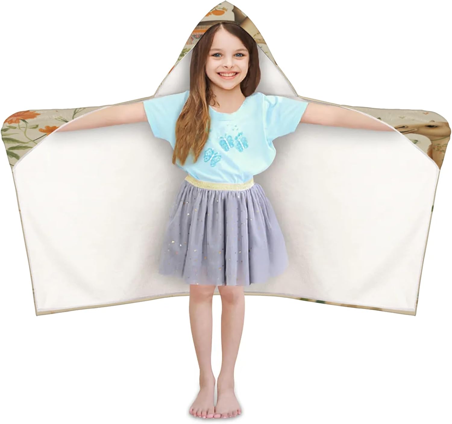 Piolysio Camel Hooded Towels for Kids