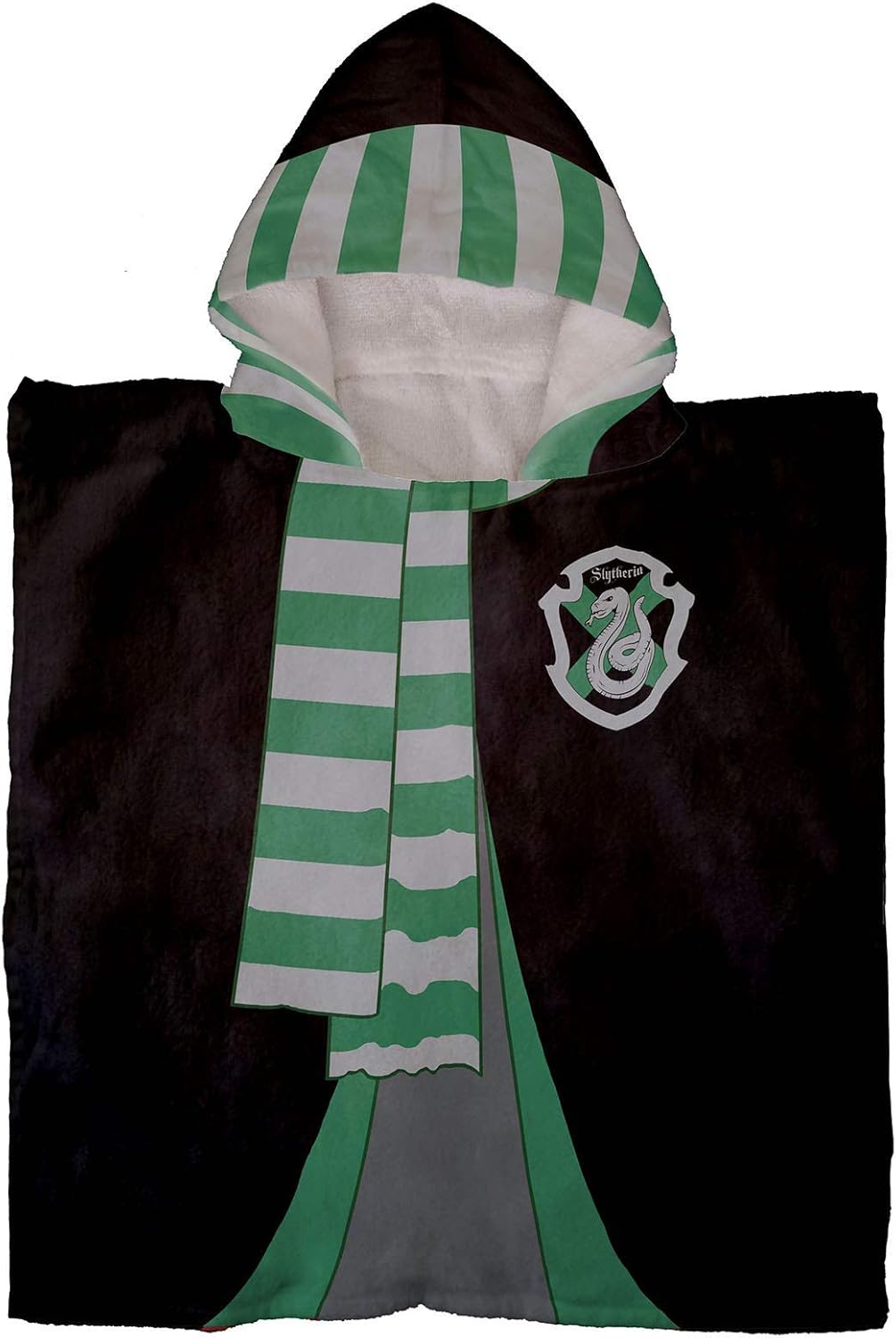 Jay Franco Harry Potter Slytherin Kids Bath Poncho - Super Soft Cotton Towel