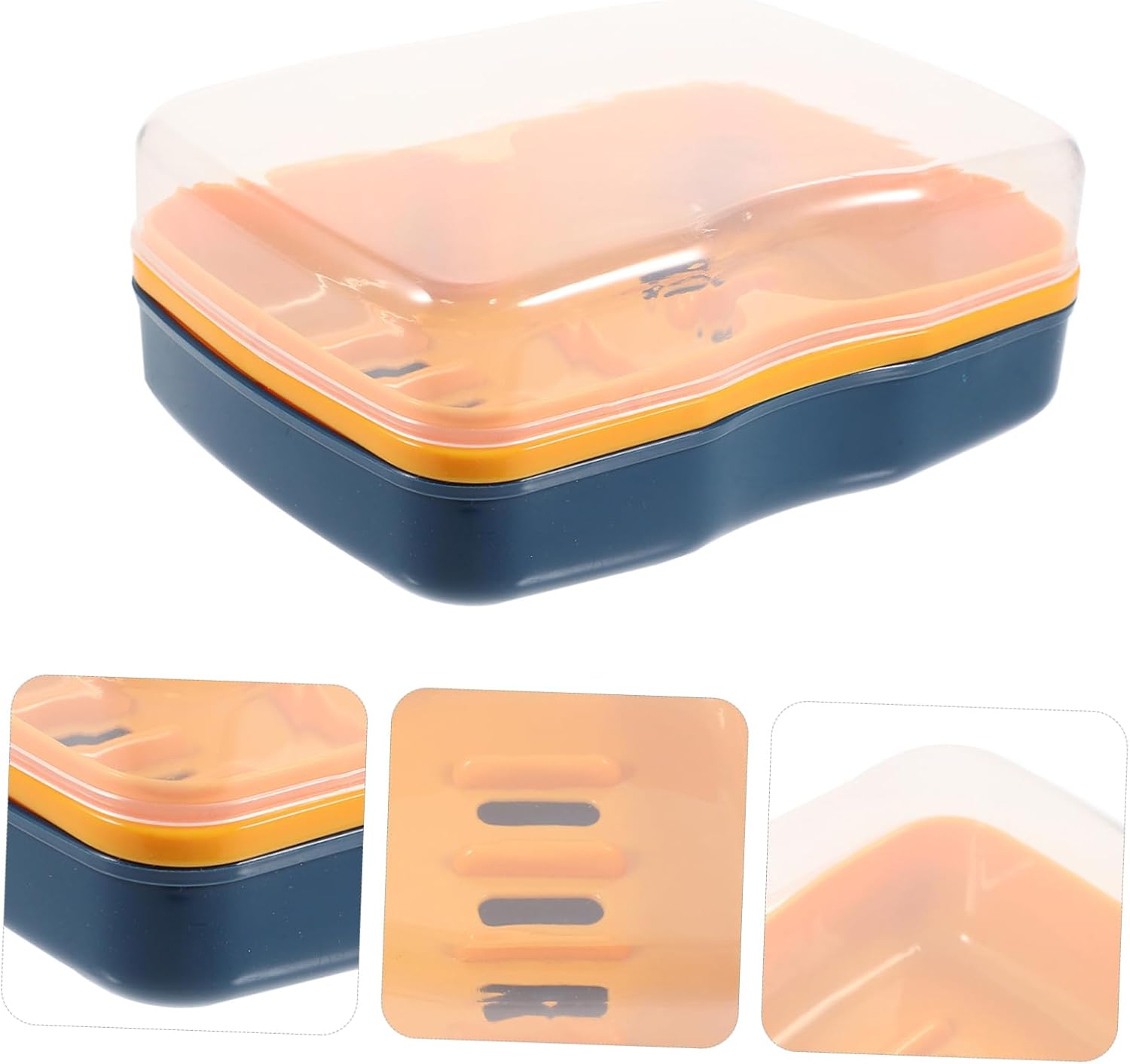 LIFKOME Multi Compartment Soap Dish for Bathroom Kitchen Camping Travel