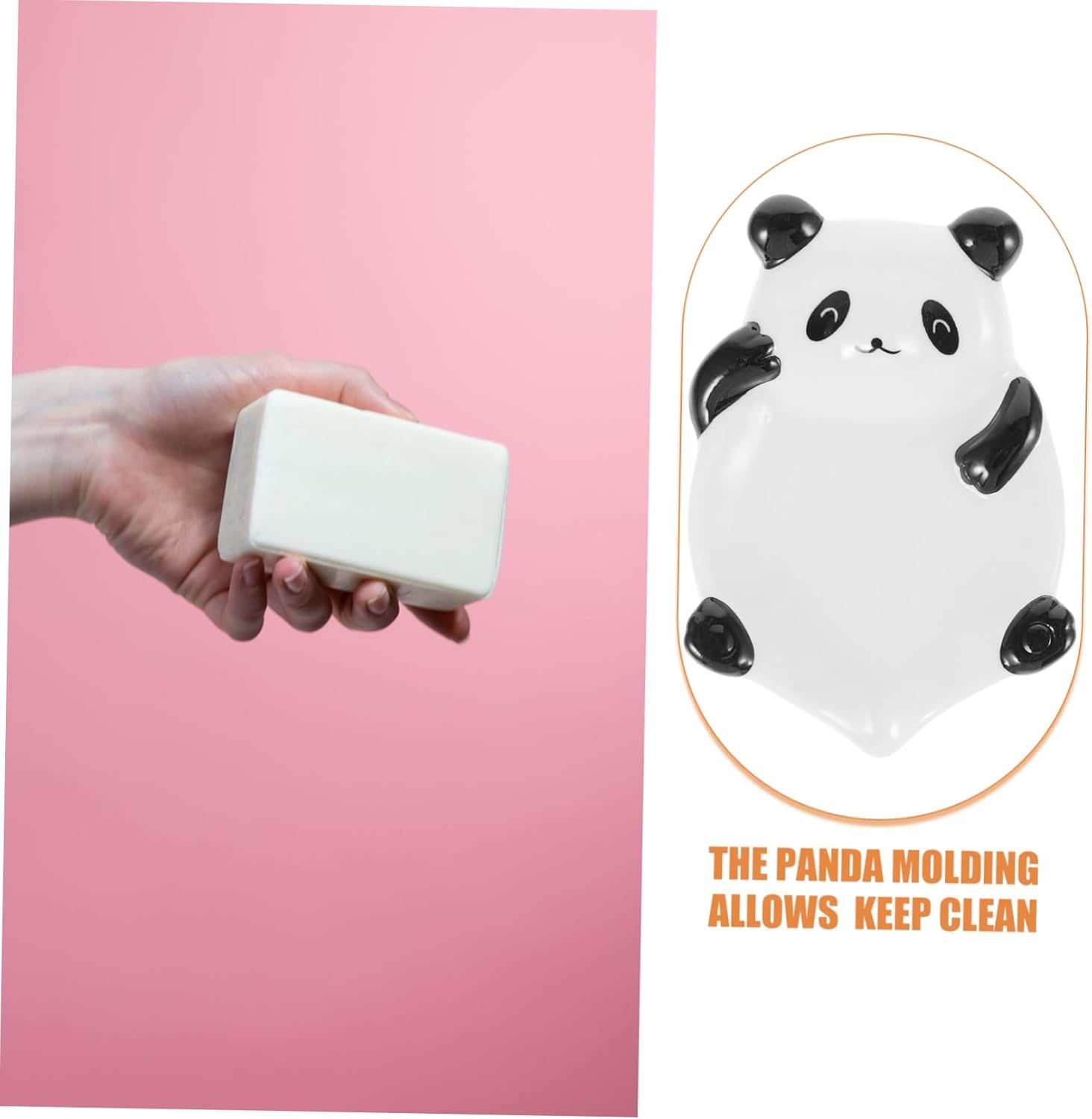 Ceramic Panda Soap Dish Drying Holder