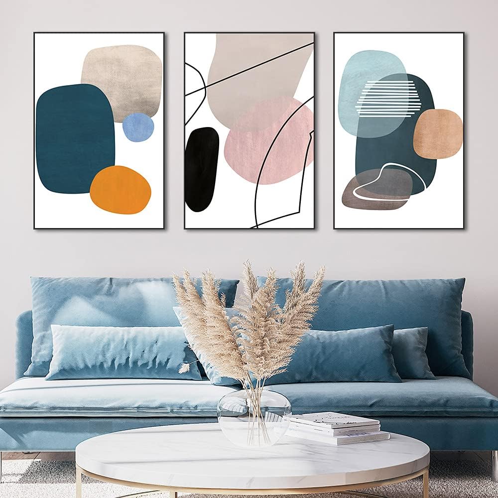 MPLONG 3 Piece Framed Abstract Wall Art Set