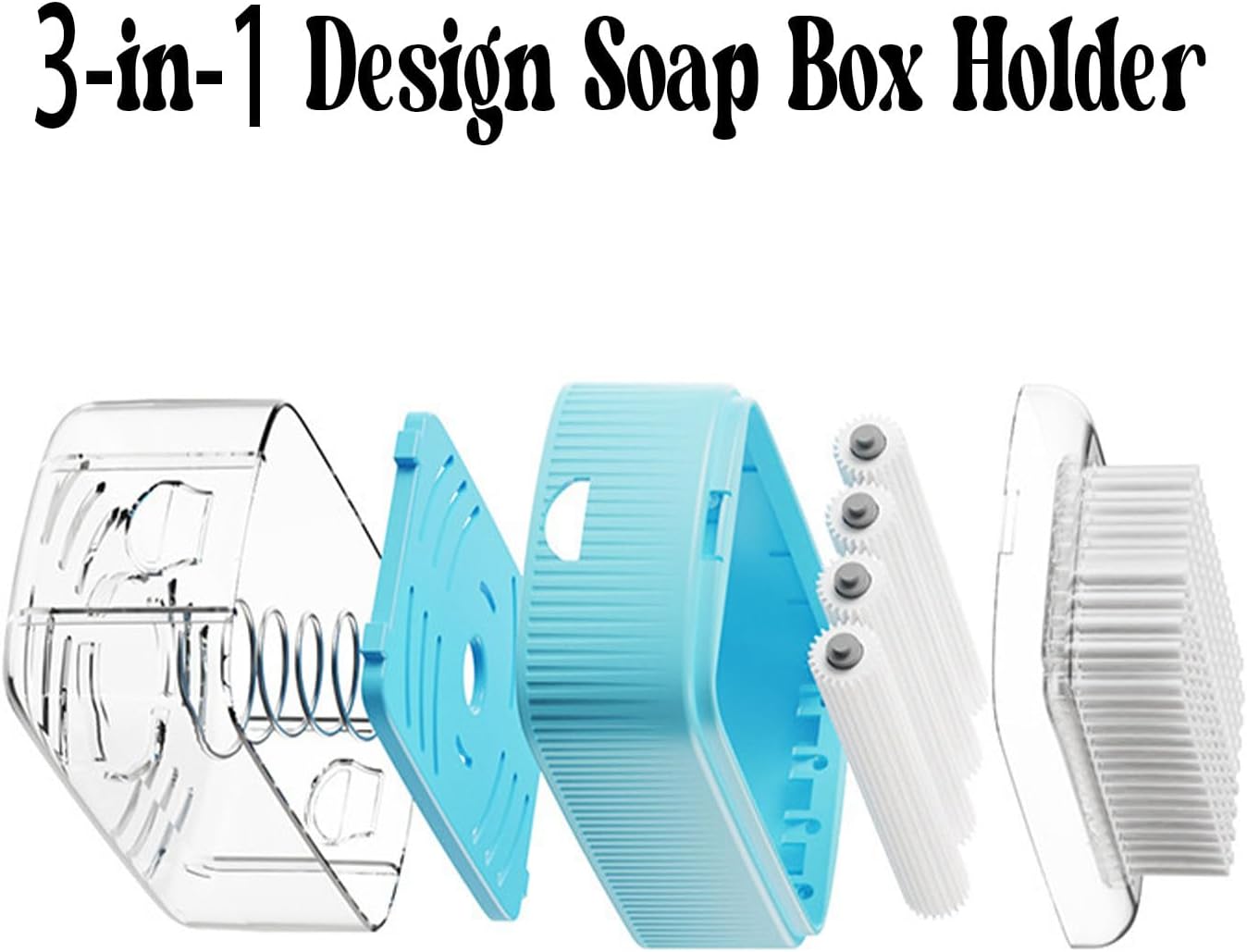 Foaming Soap Box with Roller and Sponge Holder