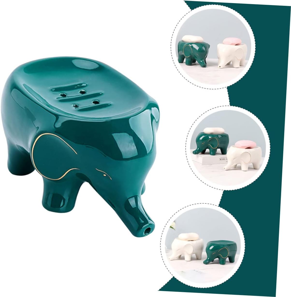 1pc Nordic Elephant Soap Holder Artistic Drain Soap Dish
