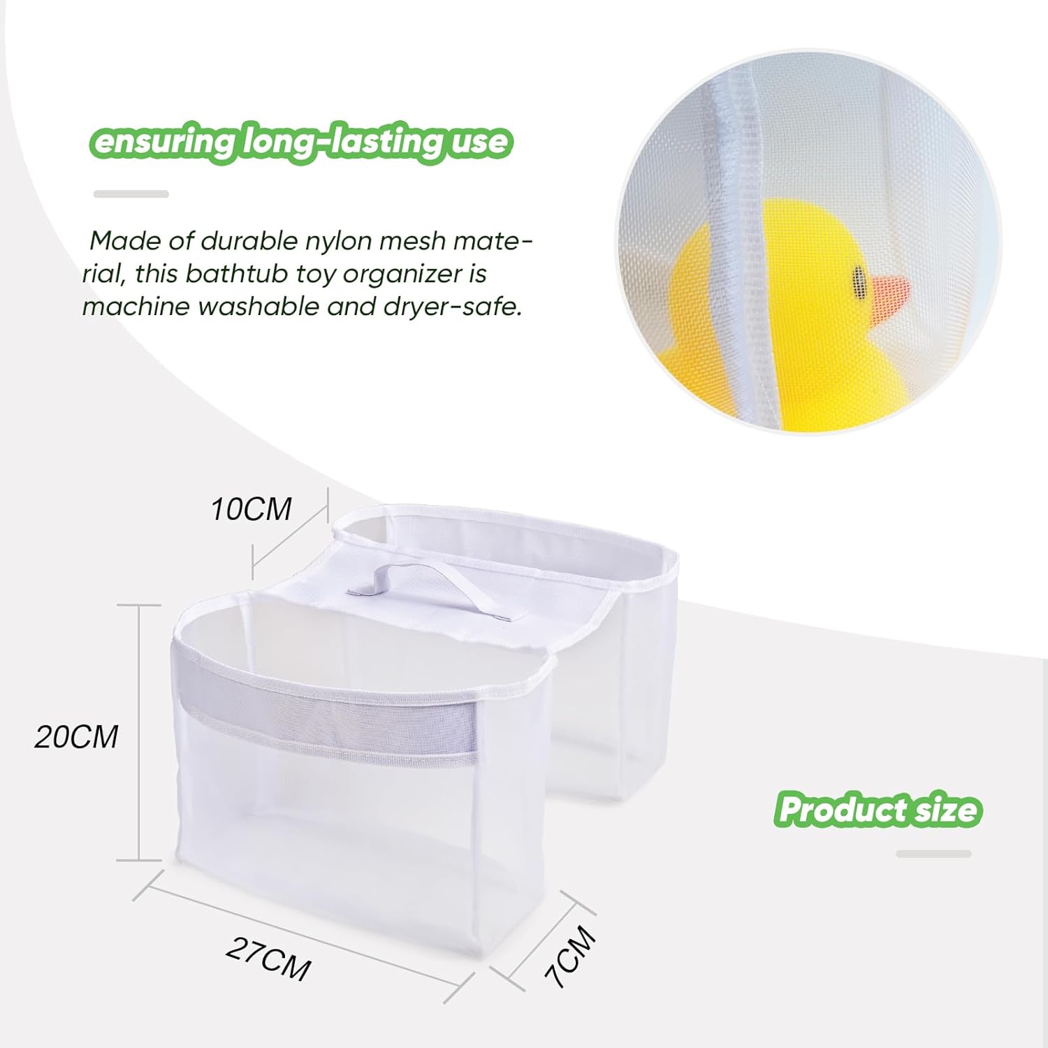 DragoBud Saddle Shape Bath Toy Organizer 2 Compartments