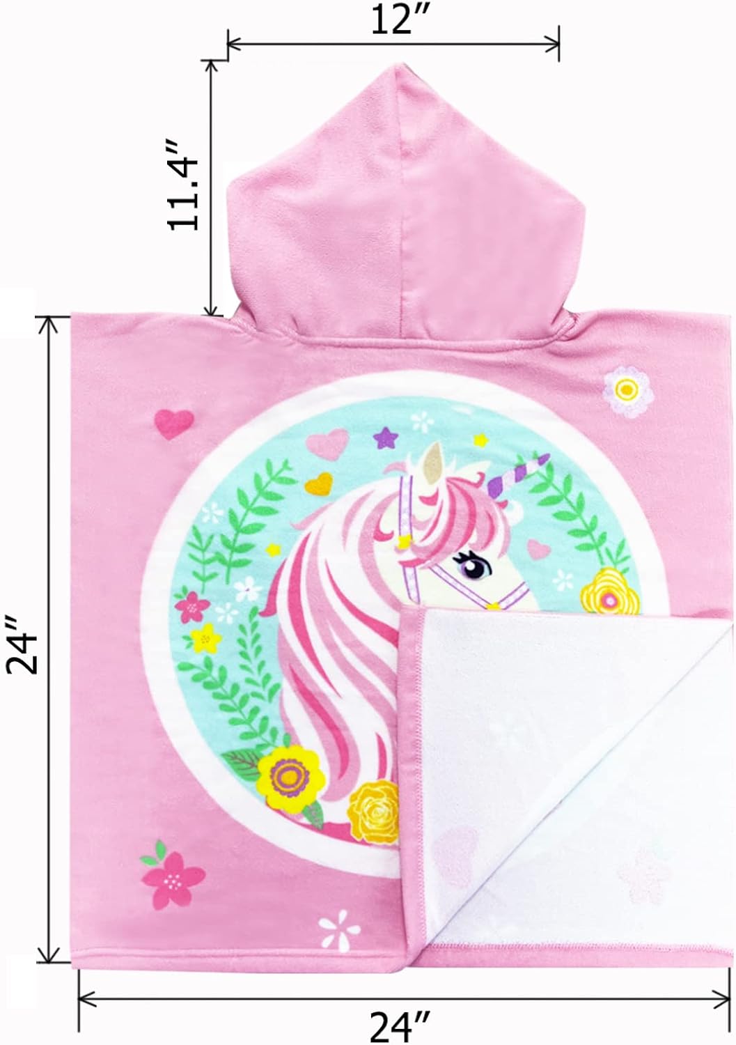 NovForth Kids Mermaid Hooded Beach Towel