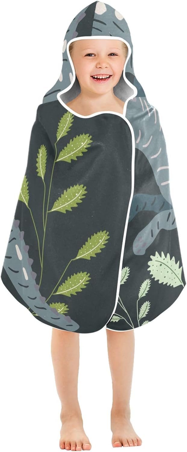 Susiyo Walking Dinosaurs Kids Bath Towel with Hood